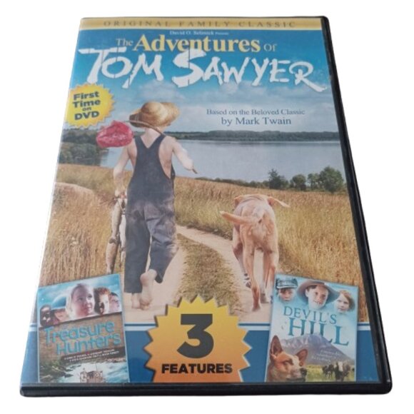 Adventures of Tom Sawyer Mark Twain Story DVD 3 Feature Set Family Classic Movie - Picture 1 of 3